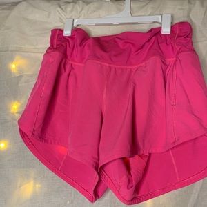 Lululemon neon pink running shorts!